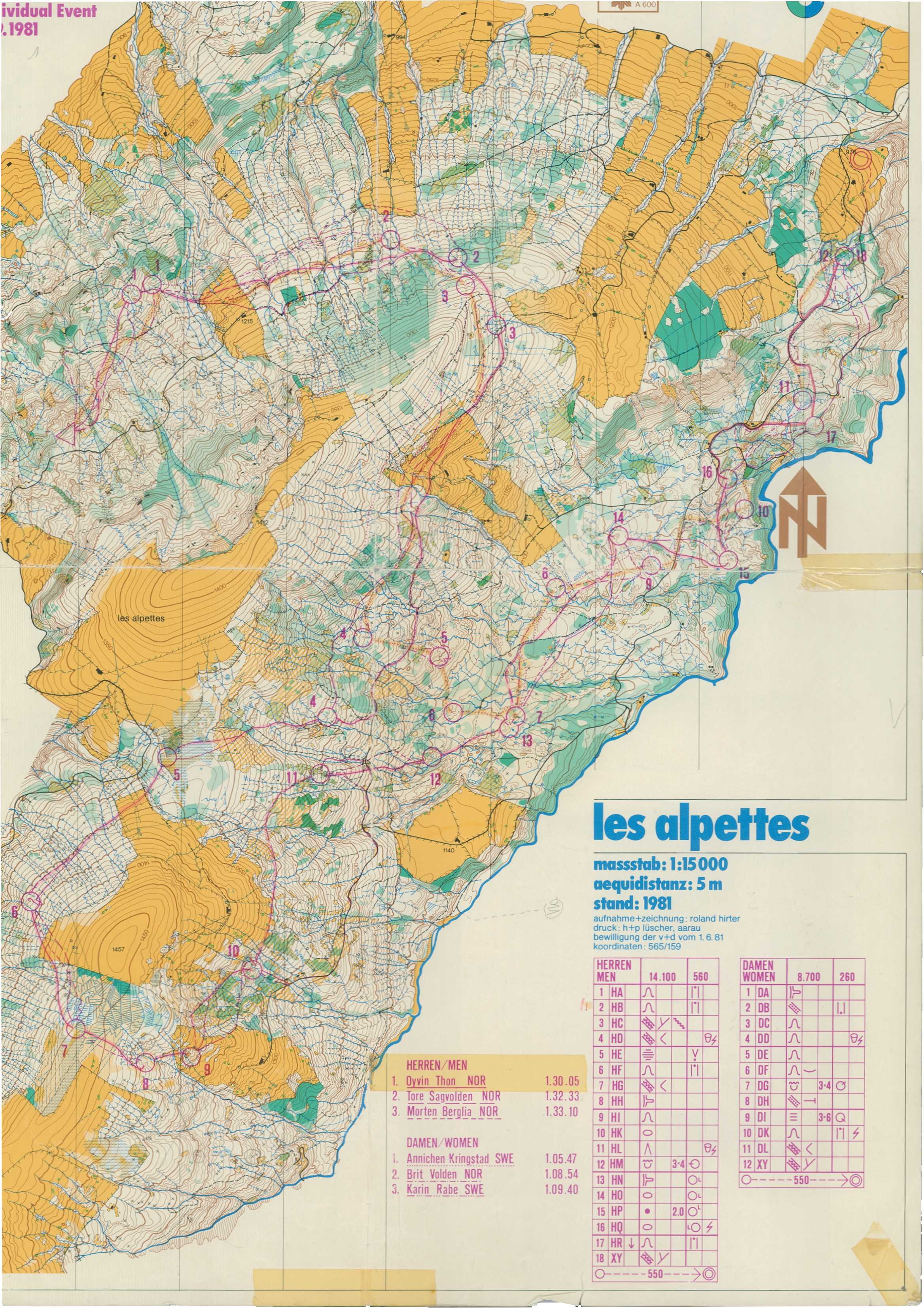 WOC / VM 1981 Les Alpettes (1981-09-04)