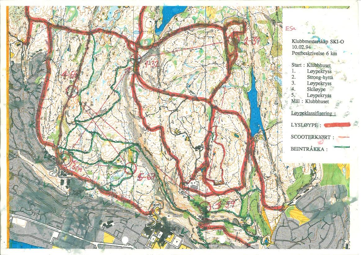 Klubbmesterskap ski-O (10.02.1994)