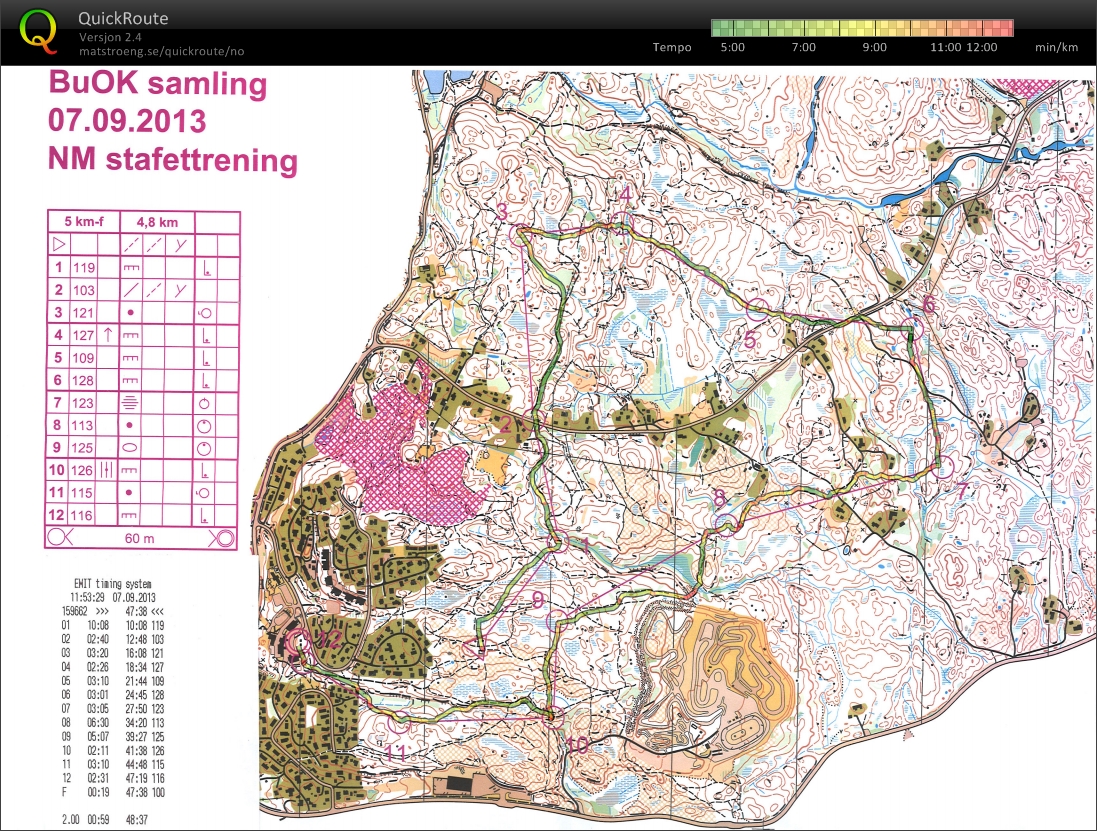 NM-trening stafett (07.09.2013)