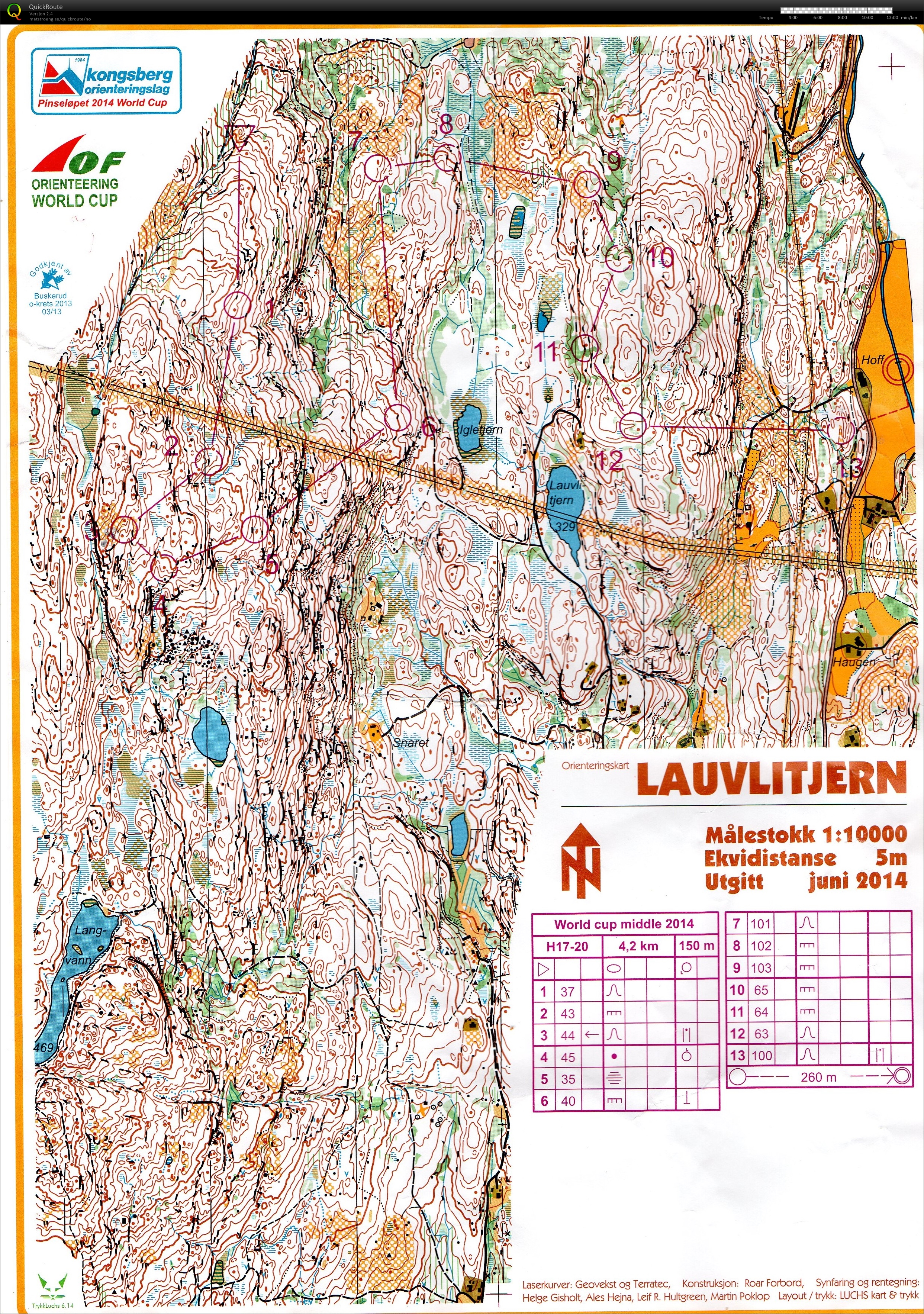 Pinesløp Kongsberg dag 1 (07/06/2014)