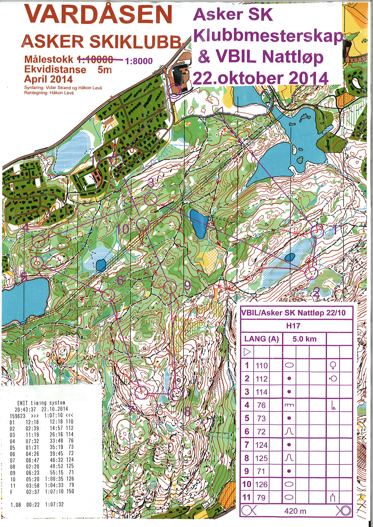 VBIL/Asker SK nattløp (22-10-2014)