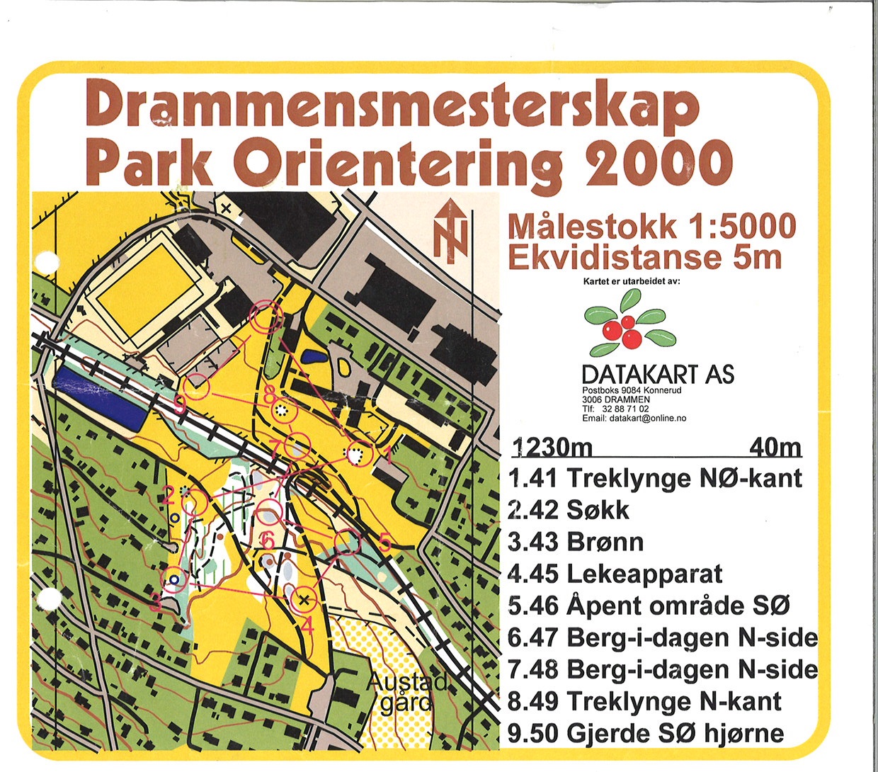 Drammensmesterskap, Park orientering (15.04.2000)