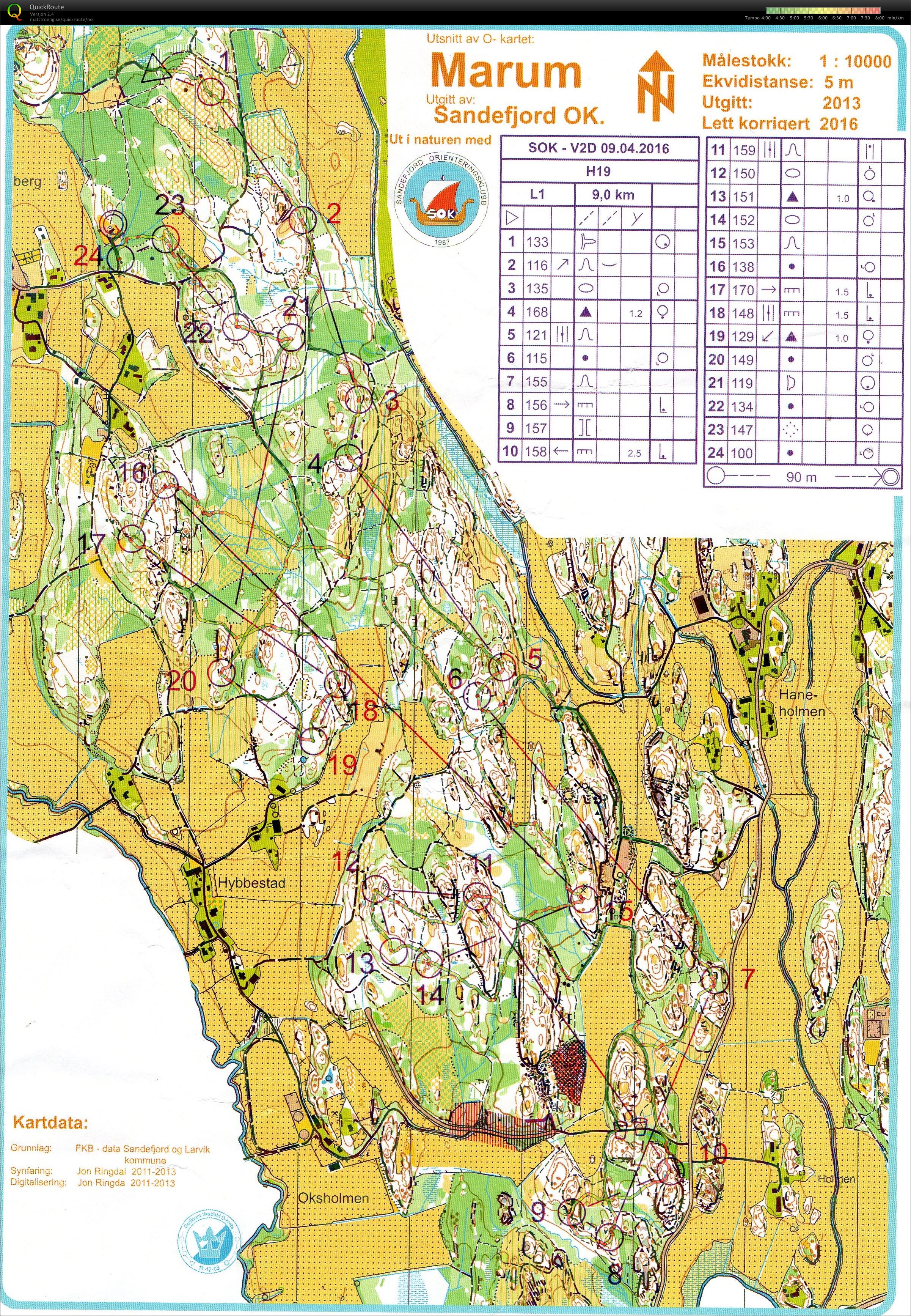 Vestfold 2-dagers dag 1 (09/04/2016)