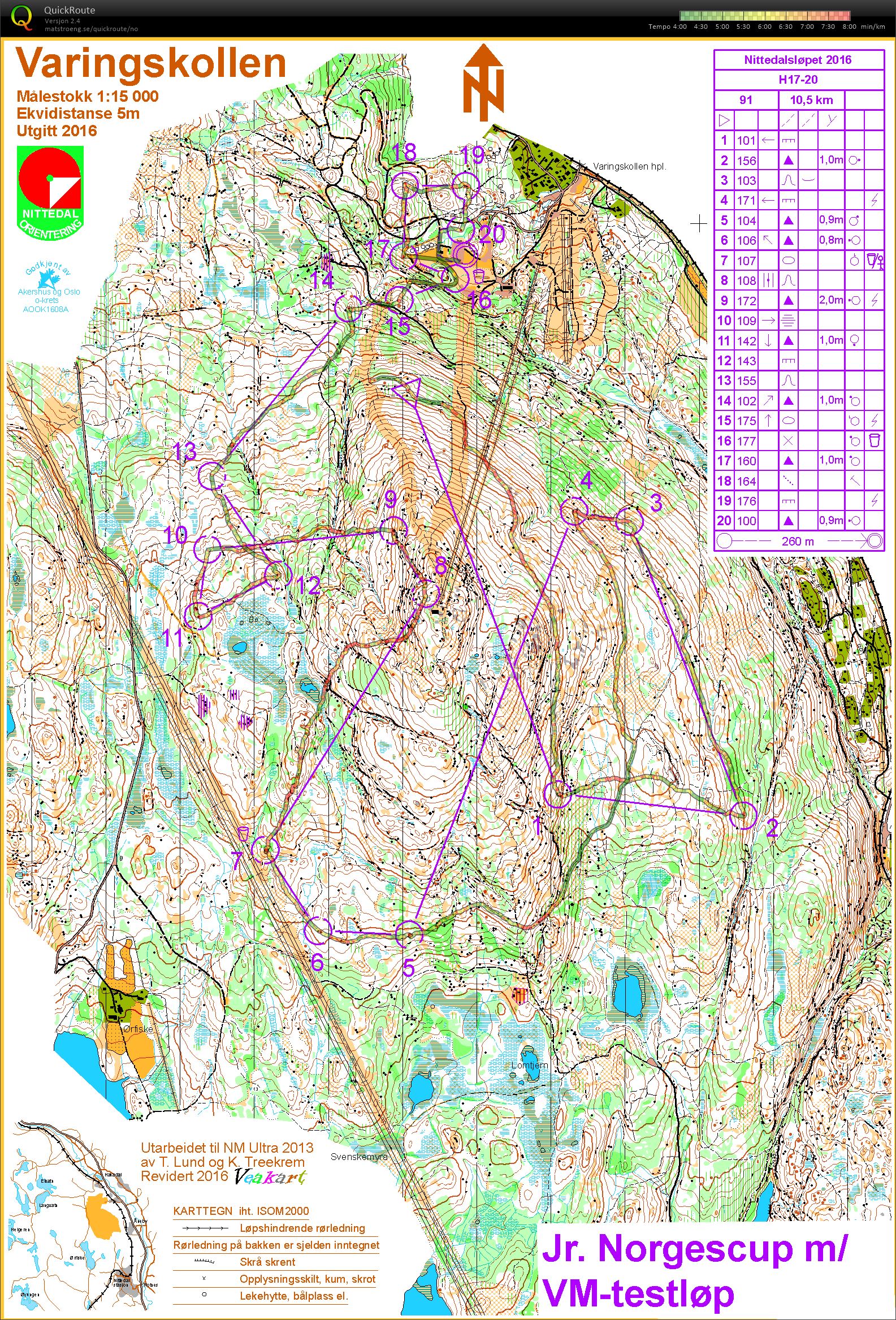 Testløp junior VM - lang (2016-06-05)