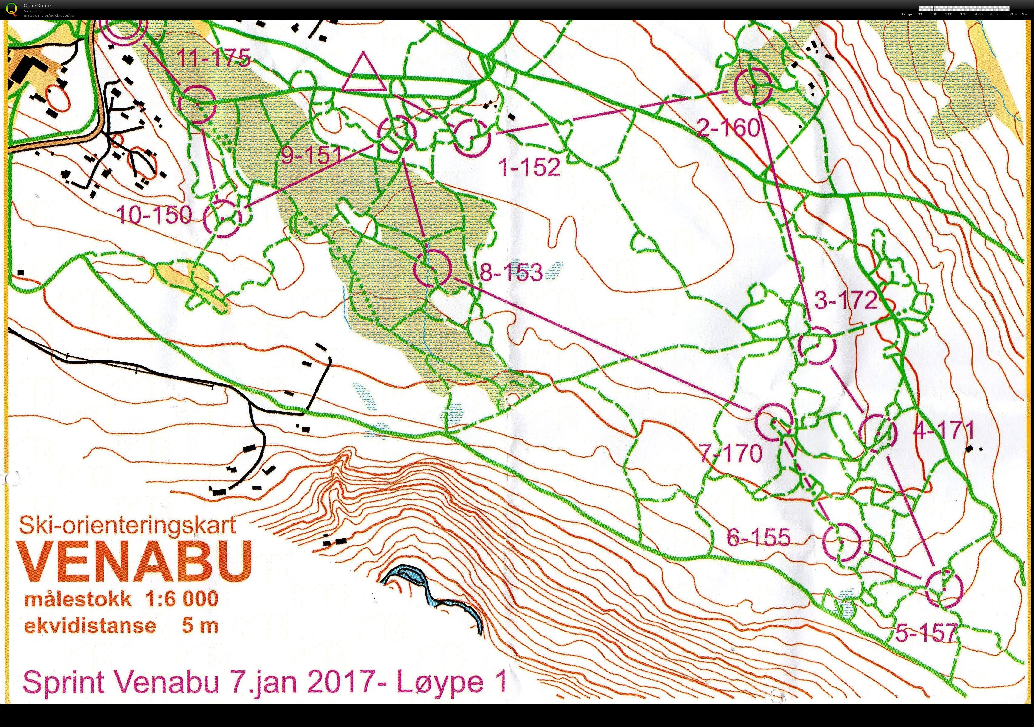 Ski-o Venabu sprint (07/01/2017)