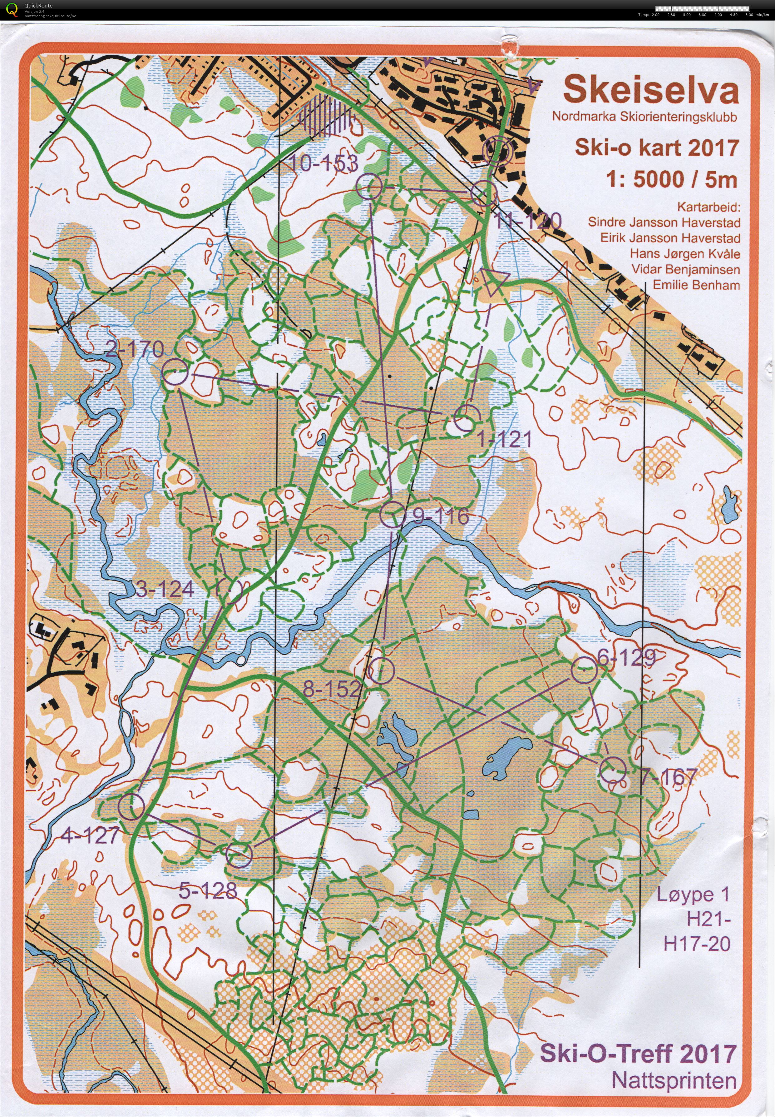 Ski-o Skei nattsprint (2017-01-21)