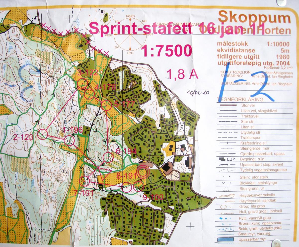 Hovedløp-sprintstafett H40  (16.01.2011)