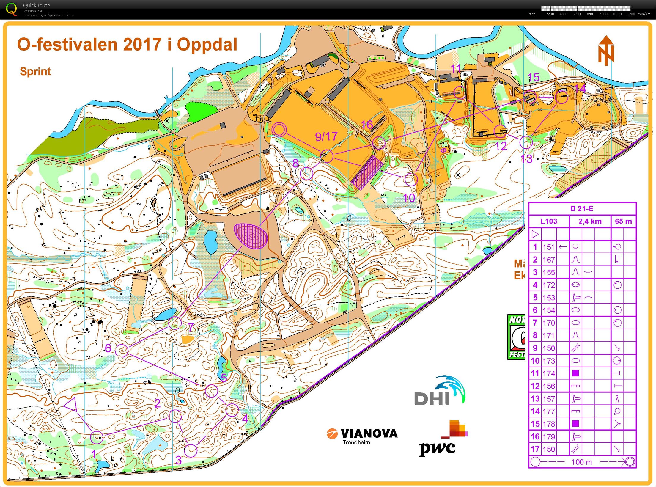 O-festivalen sprint D21E (23/06/2017)