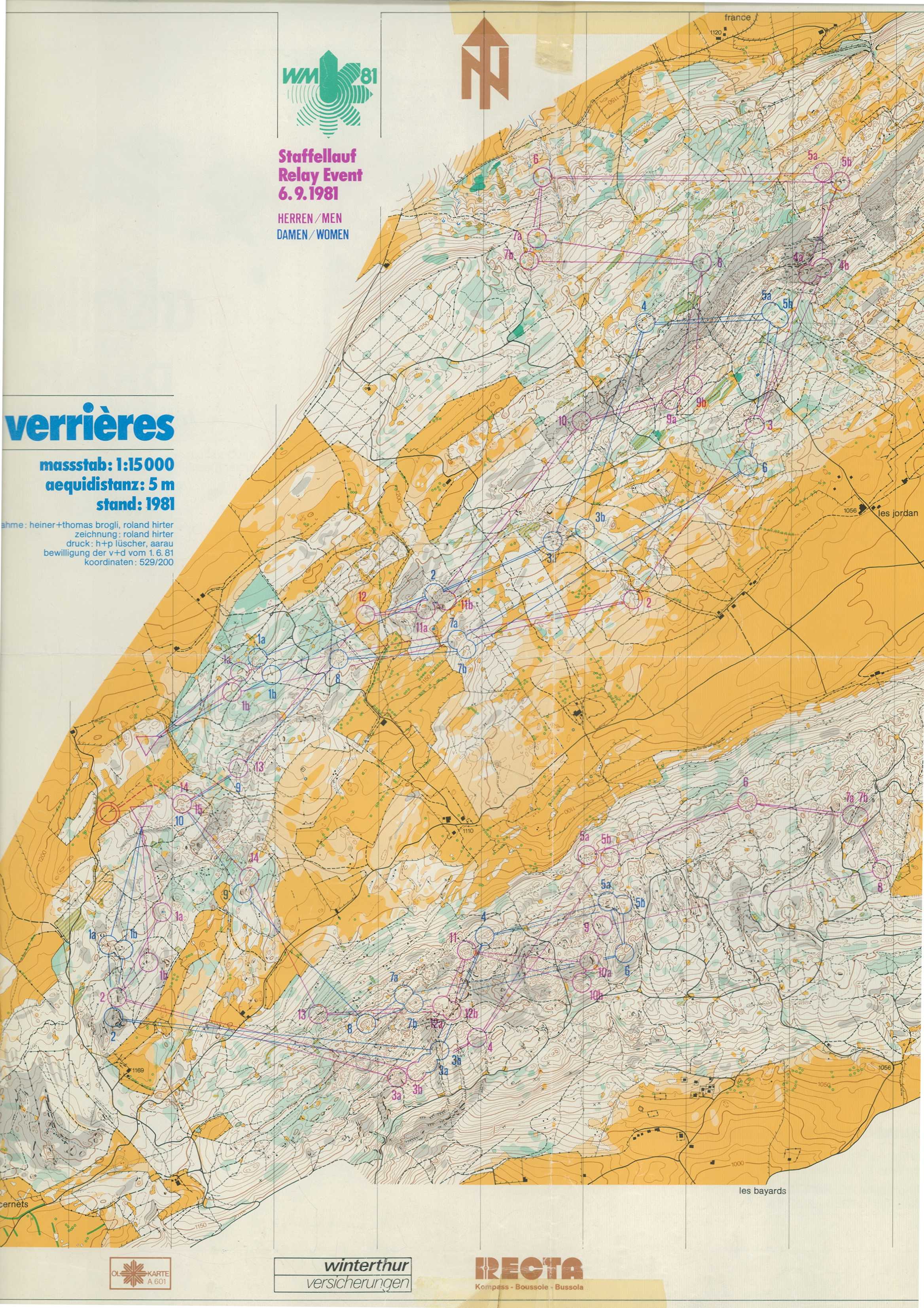 WOC / VM 1981 Les Verrières (06-09-1981)
