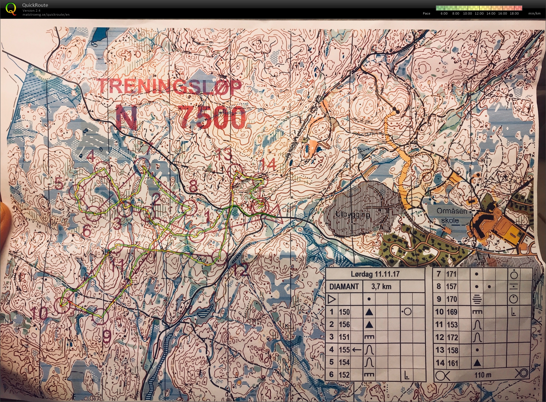 Eikers treningsløp (2017-11-11)