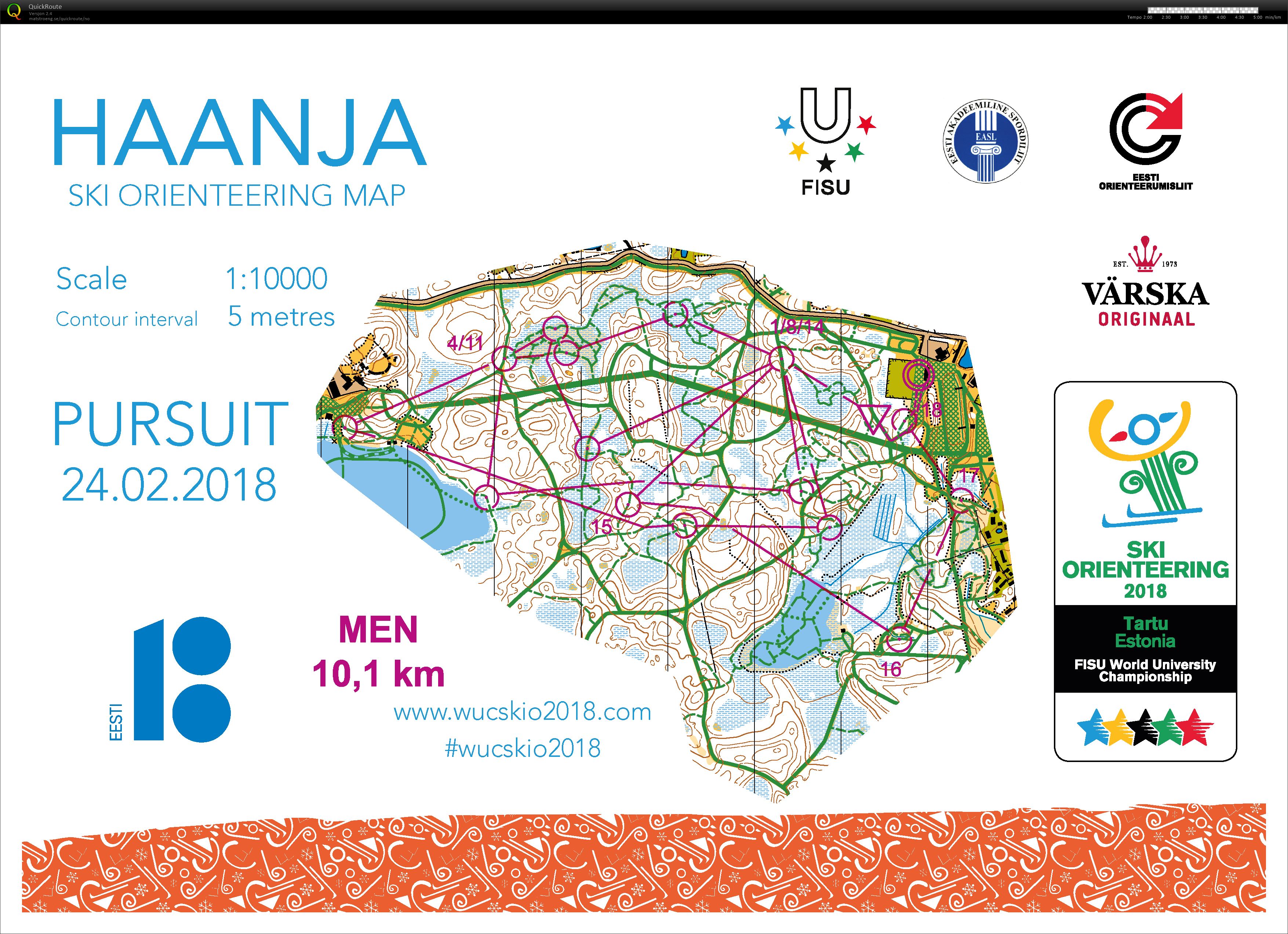 World University Ski Orienteering Championships Pursuit (24.02.2018)