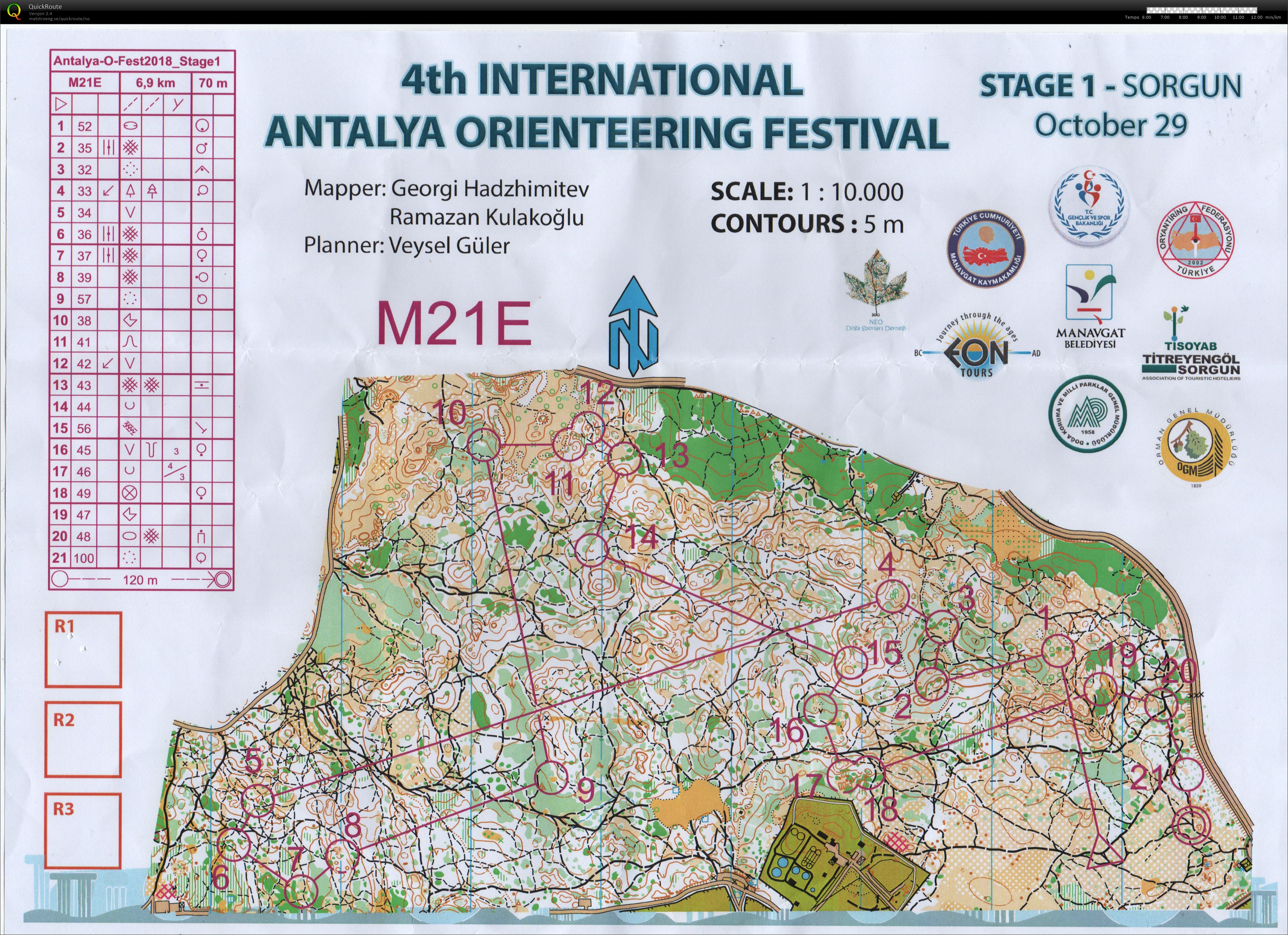 Antalya Orienteering Festival Stage 1 (29.10.2018)