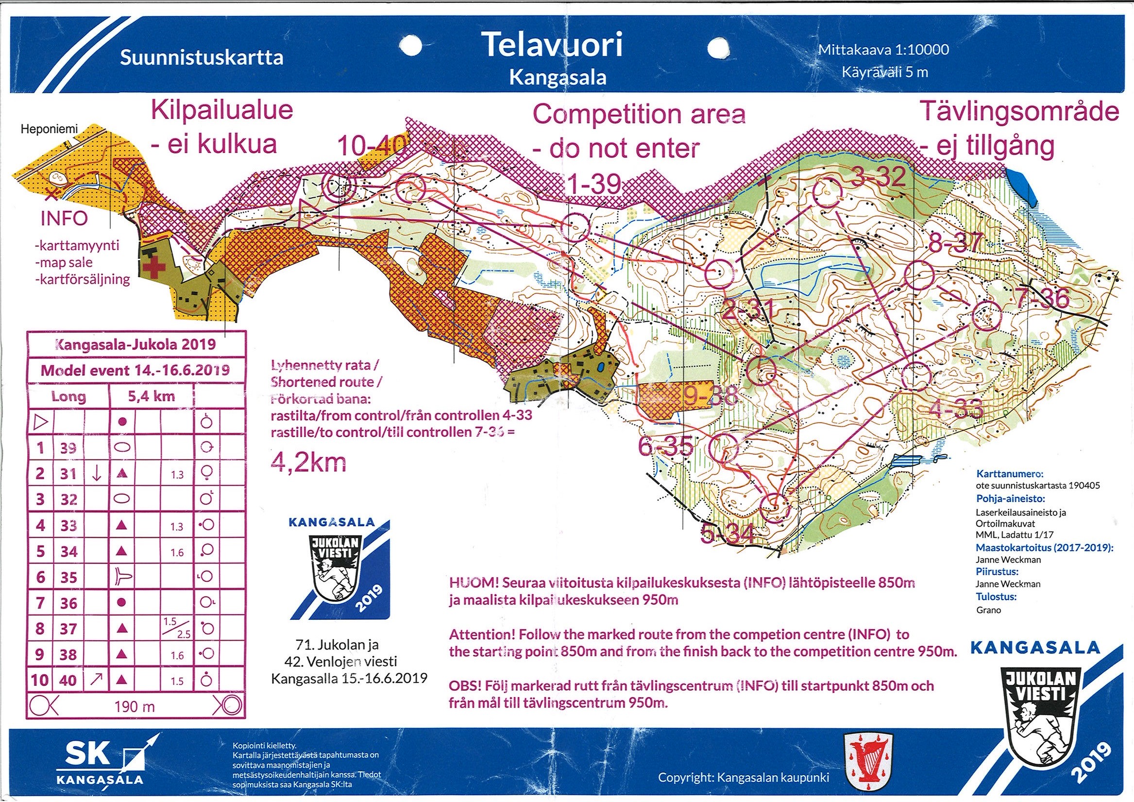 Jukola - model event (2019-06-15)