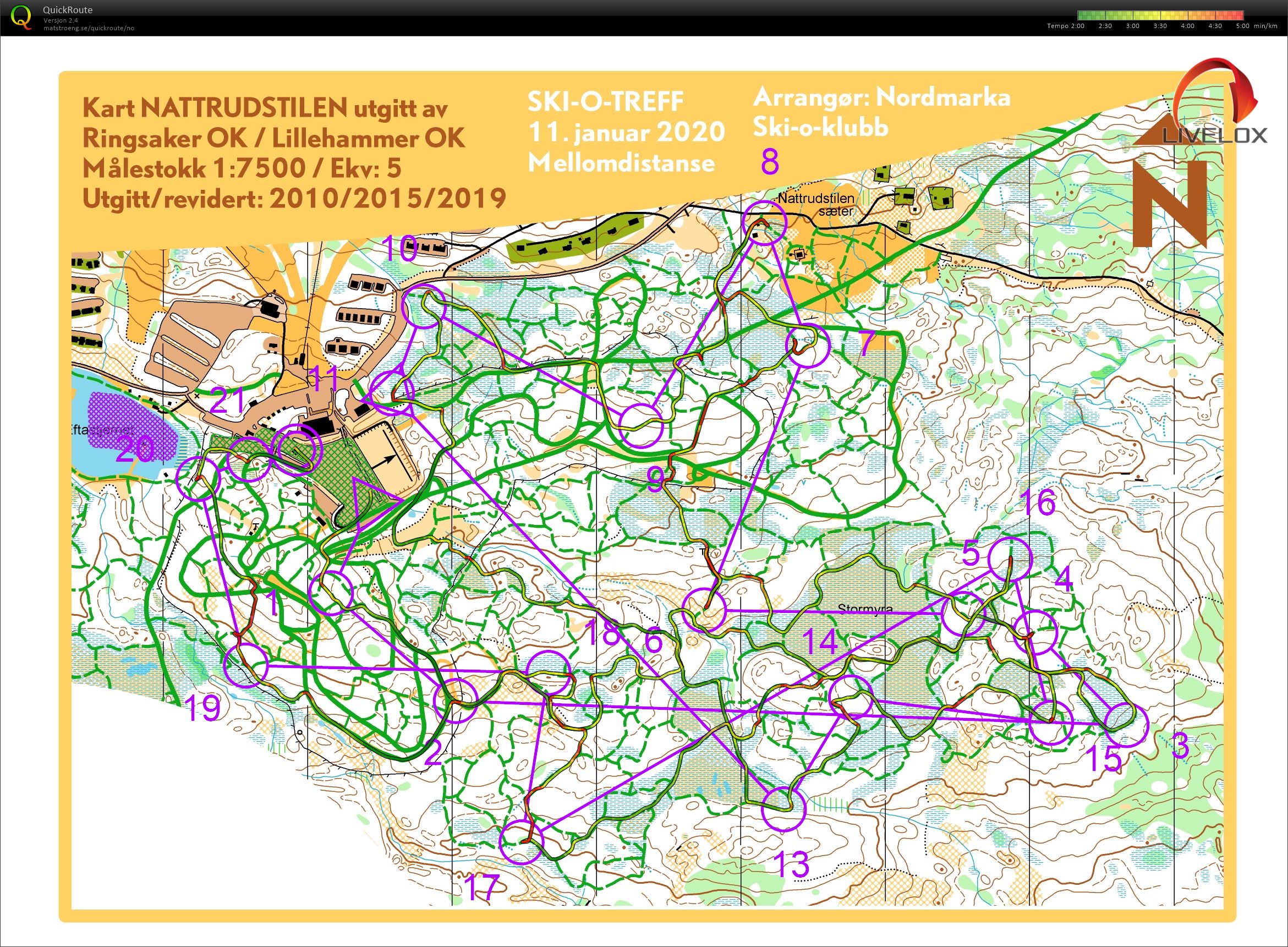 Ski-o-treff mellomdistanse (11.01.2020)