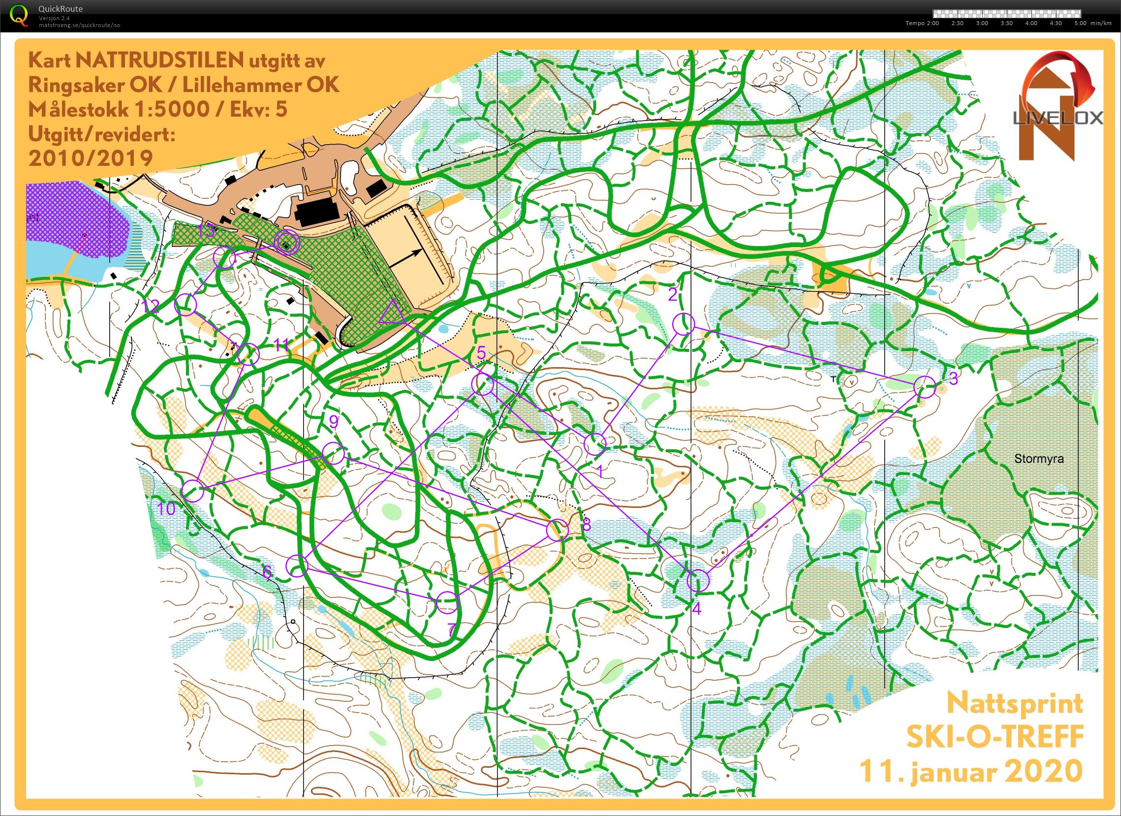 Ski-o-treff nattsprint (2020-01-11)