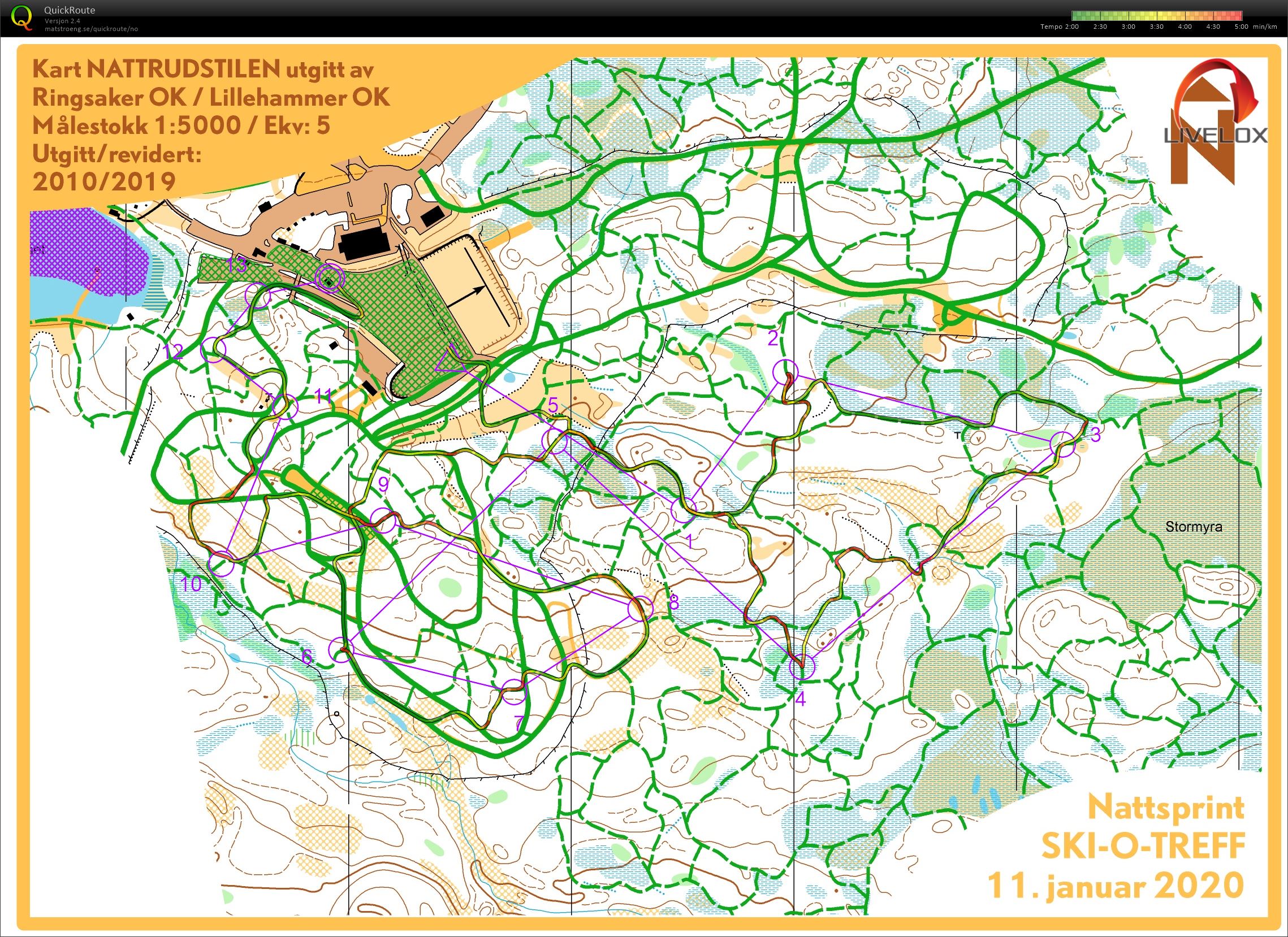 Ski-o-treff nattsprint (2020-01-11)