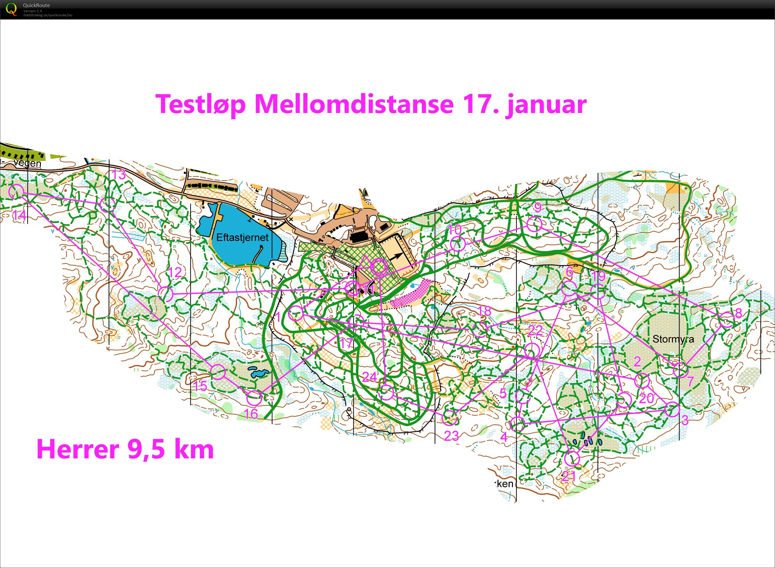 Ski-o mellomdistanse hardøkt (17-01-2021)