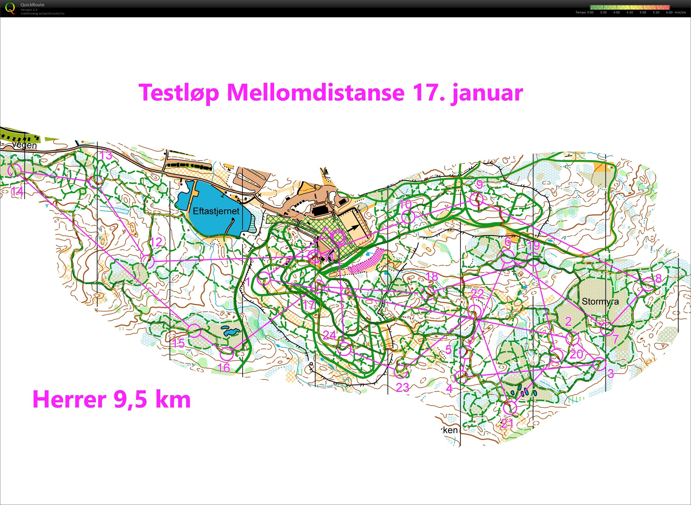 Ski-o mellomdistanse hardøkt (17/01/2021)