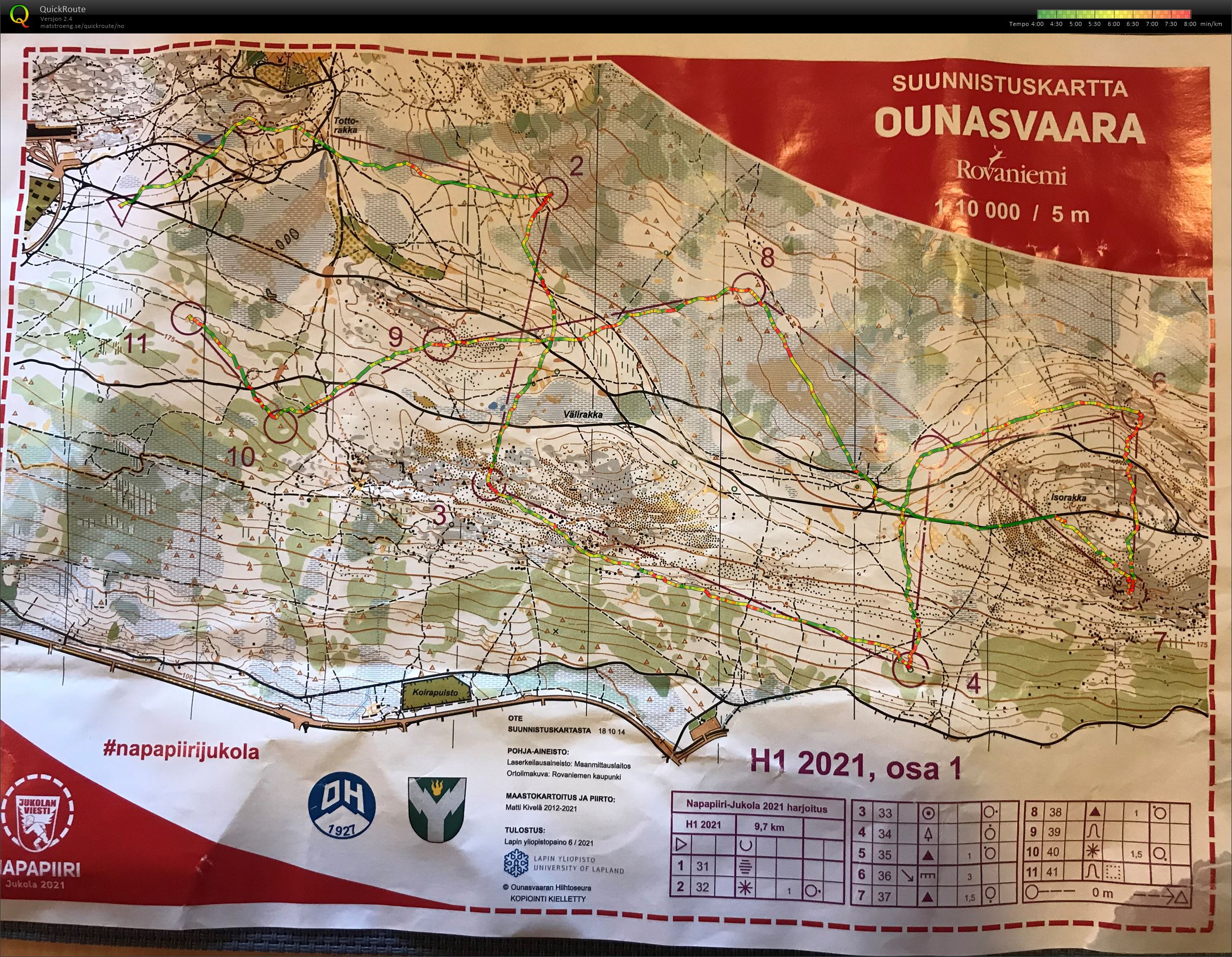 Jukola-trening Ounasvaara (2021-08-19)