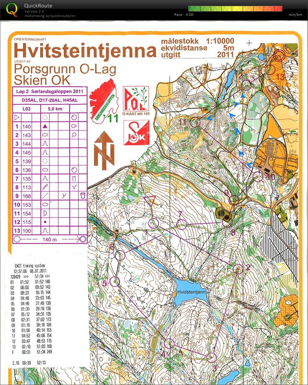 Sørlandsgaloppen løp 2 (2011-07-08)