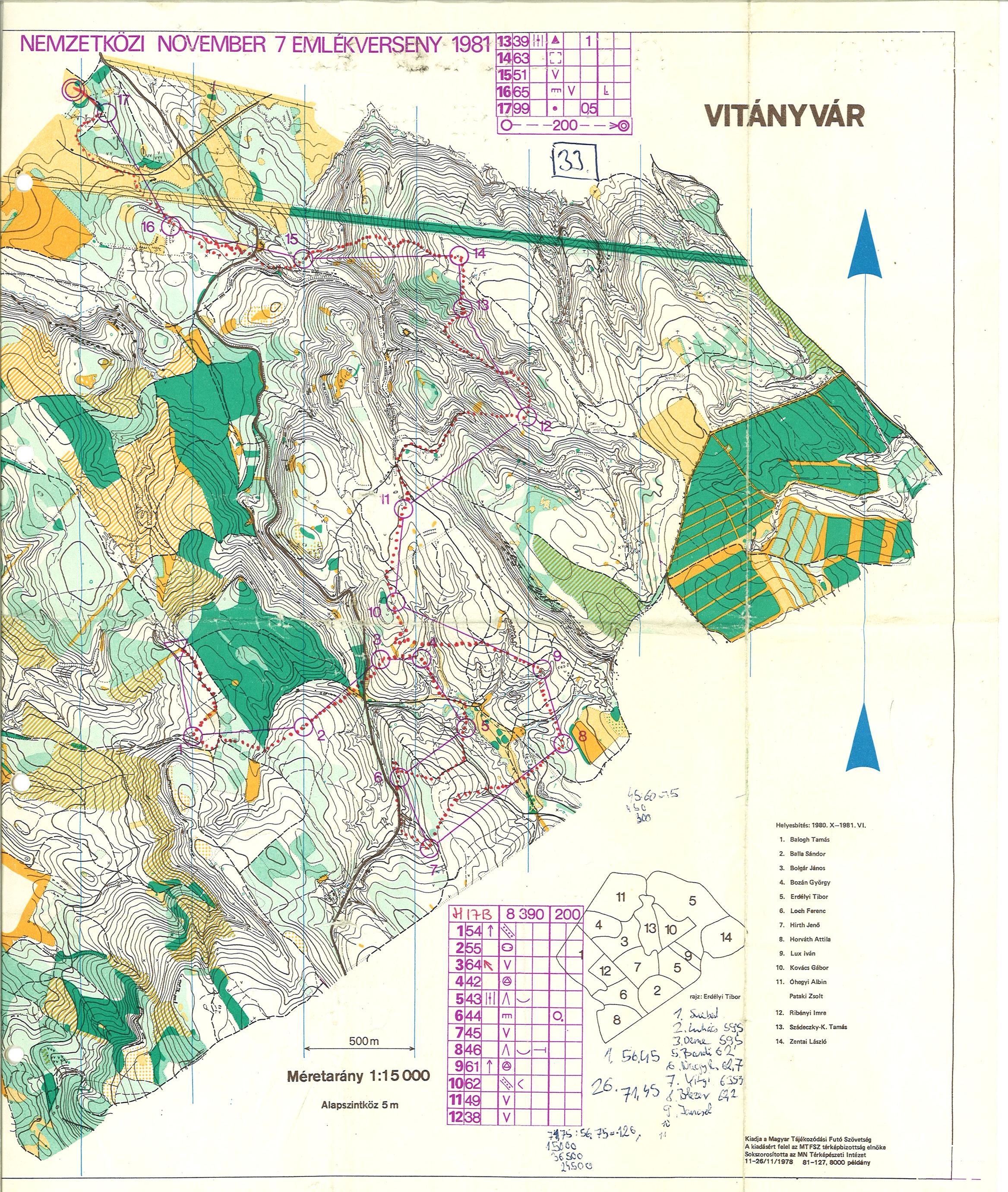 November 7. emlékverseny (07/11/1981)