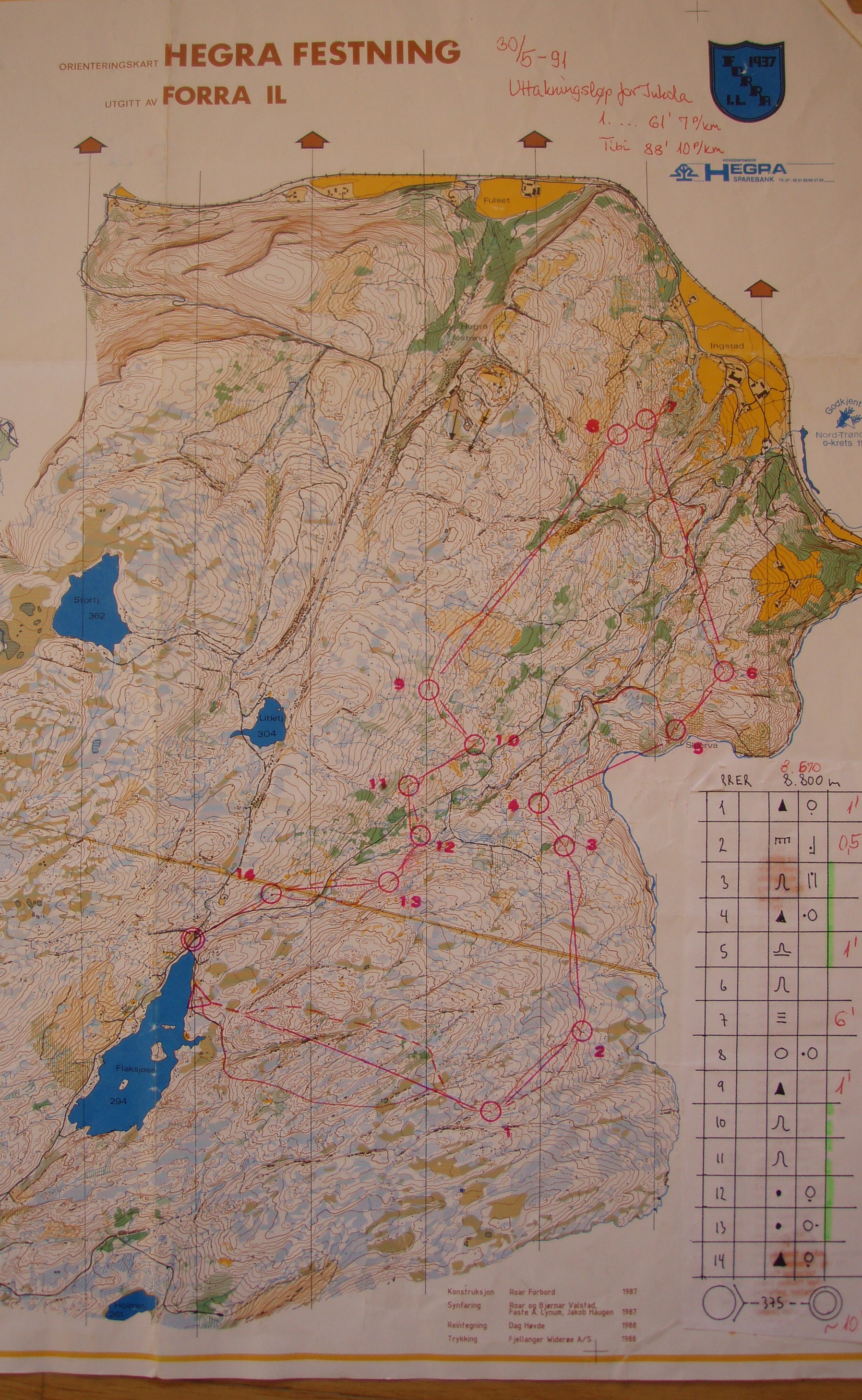 Utttakningsløp for Jukola (30.05.1991)