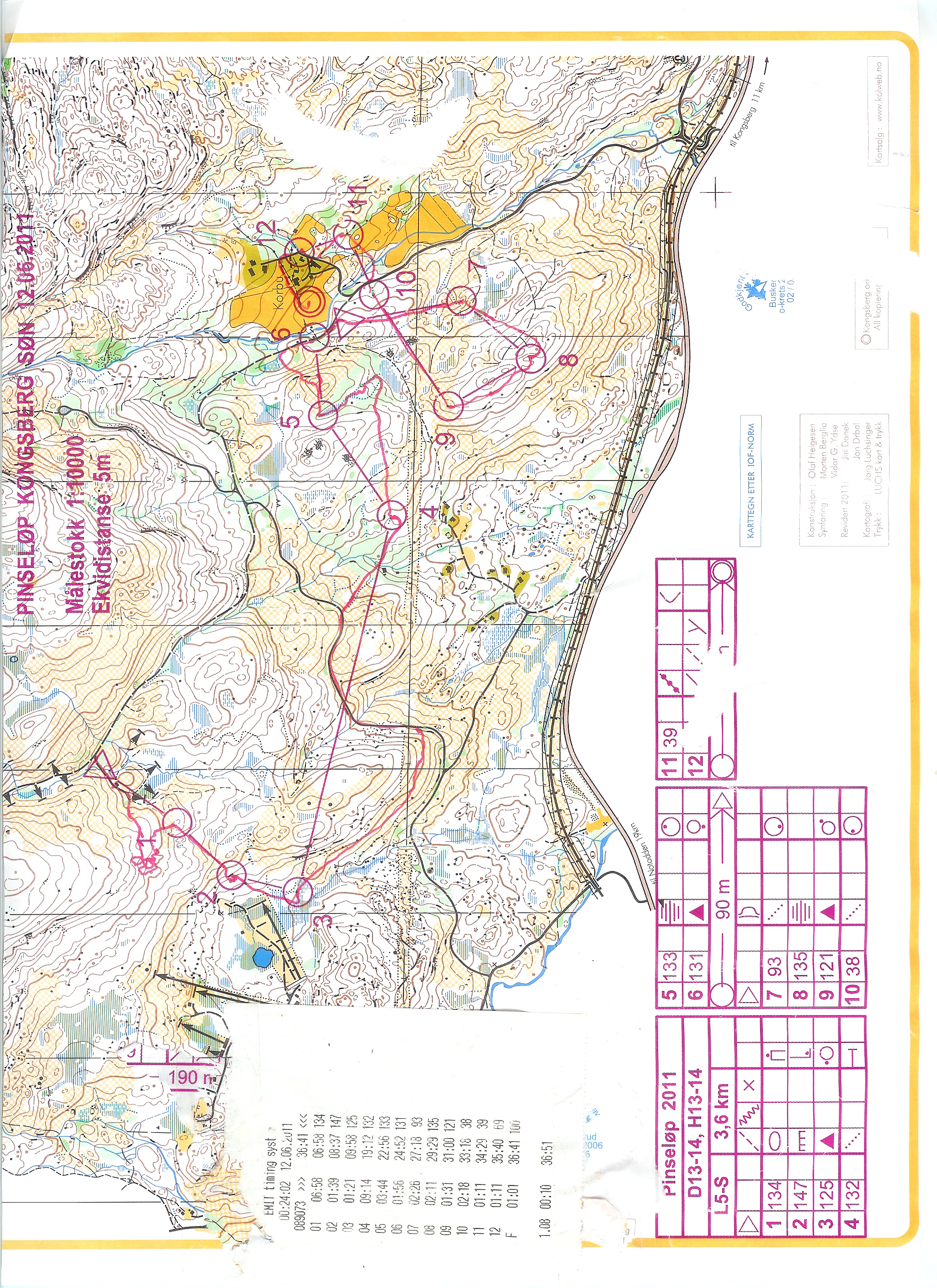 Pinseløp Dag 2 Kongsberg  (2011-06-12)