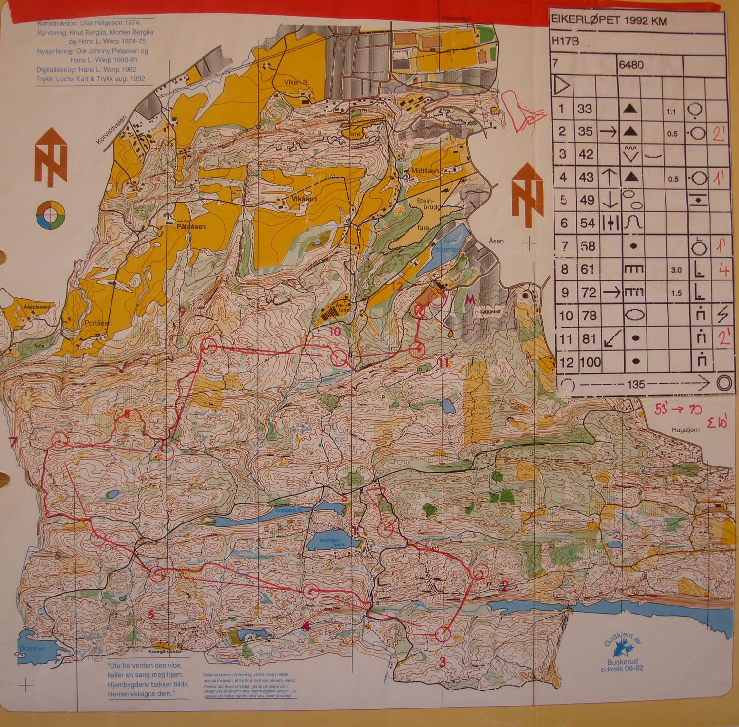 Eikerløpet / KM (22.08.1992)