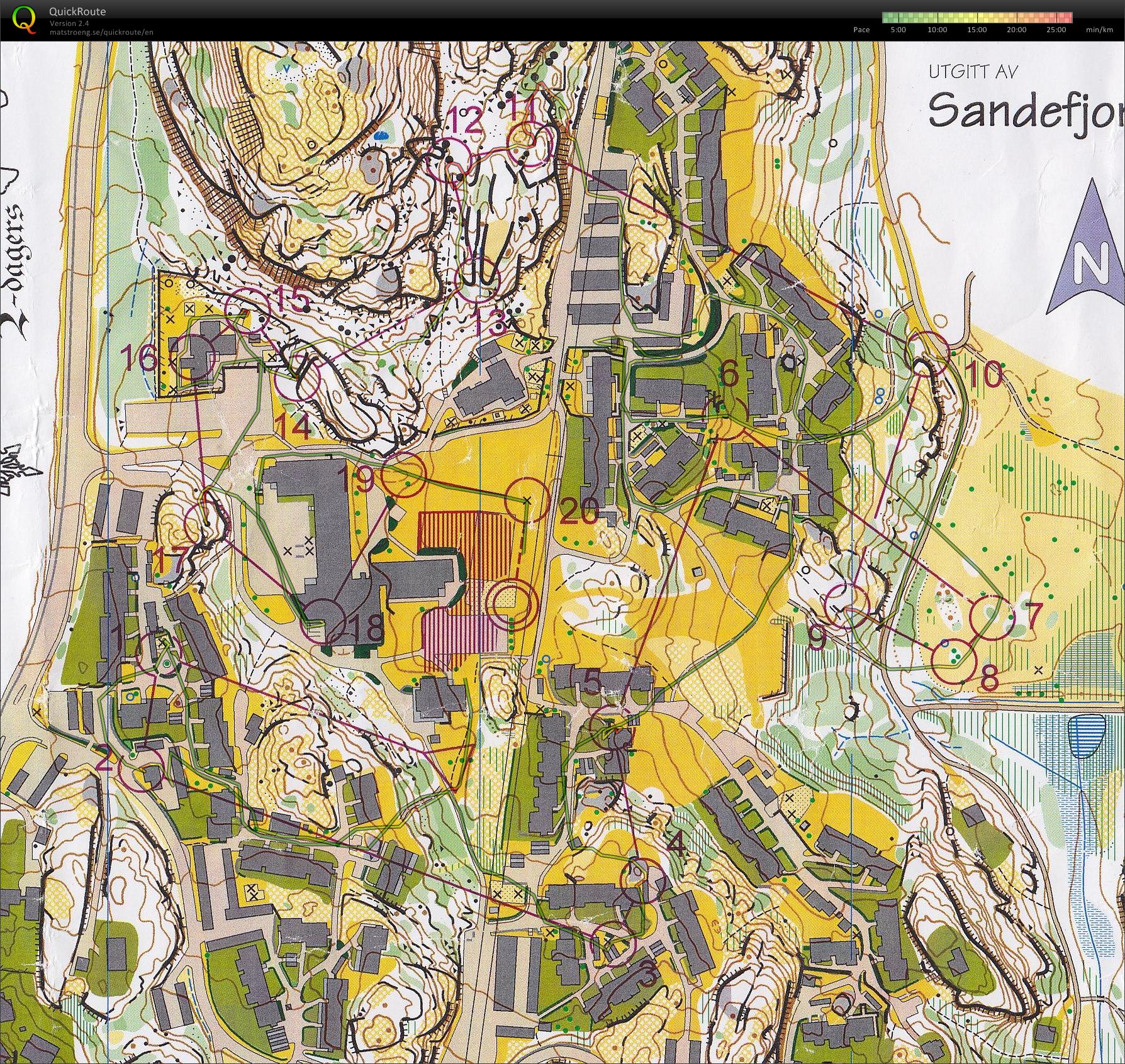 Vestfold 2-dagers Søndag. Sprintløp 2,2 km (2012-04-15)