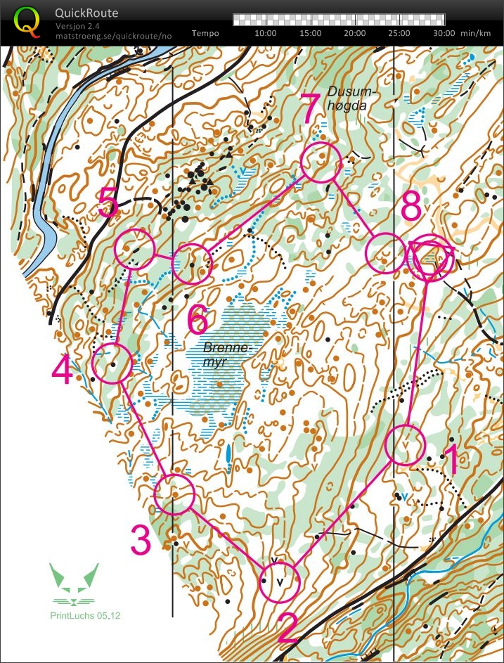 Kongsberg: Kompasstrening runde 1 (22.07.2012)