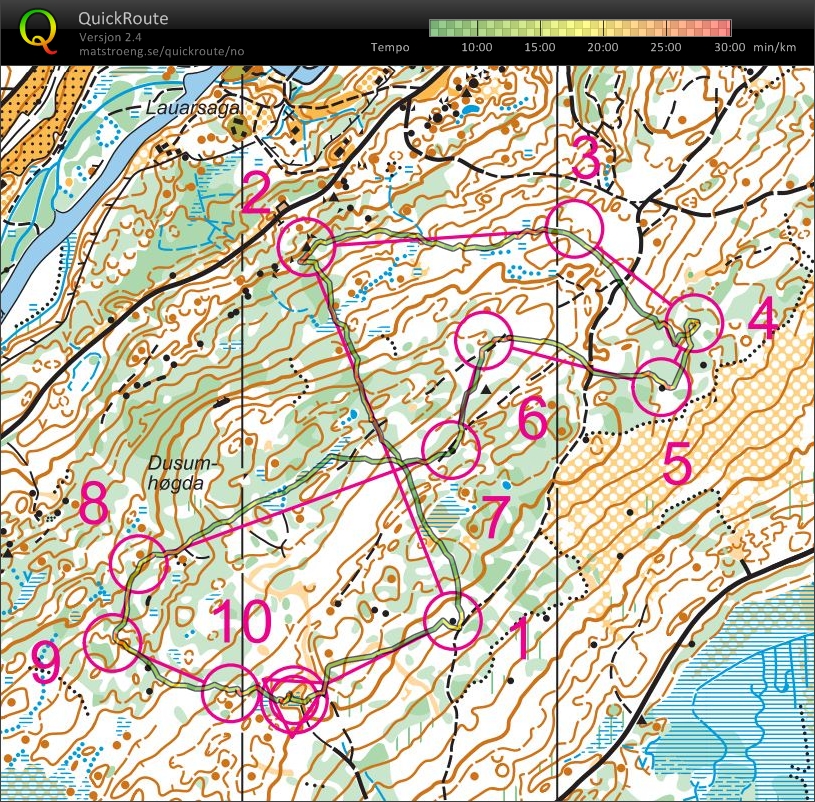 Kongsberg: Kompasstrening runde 2 (22-07-2012)