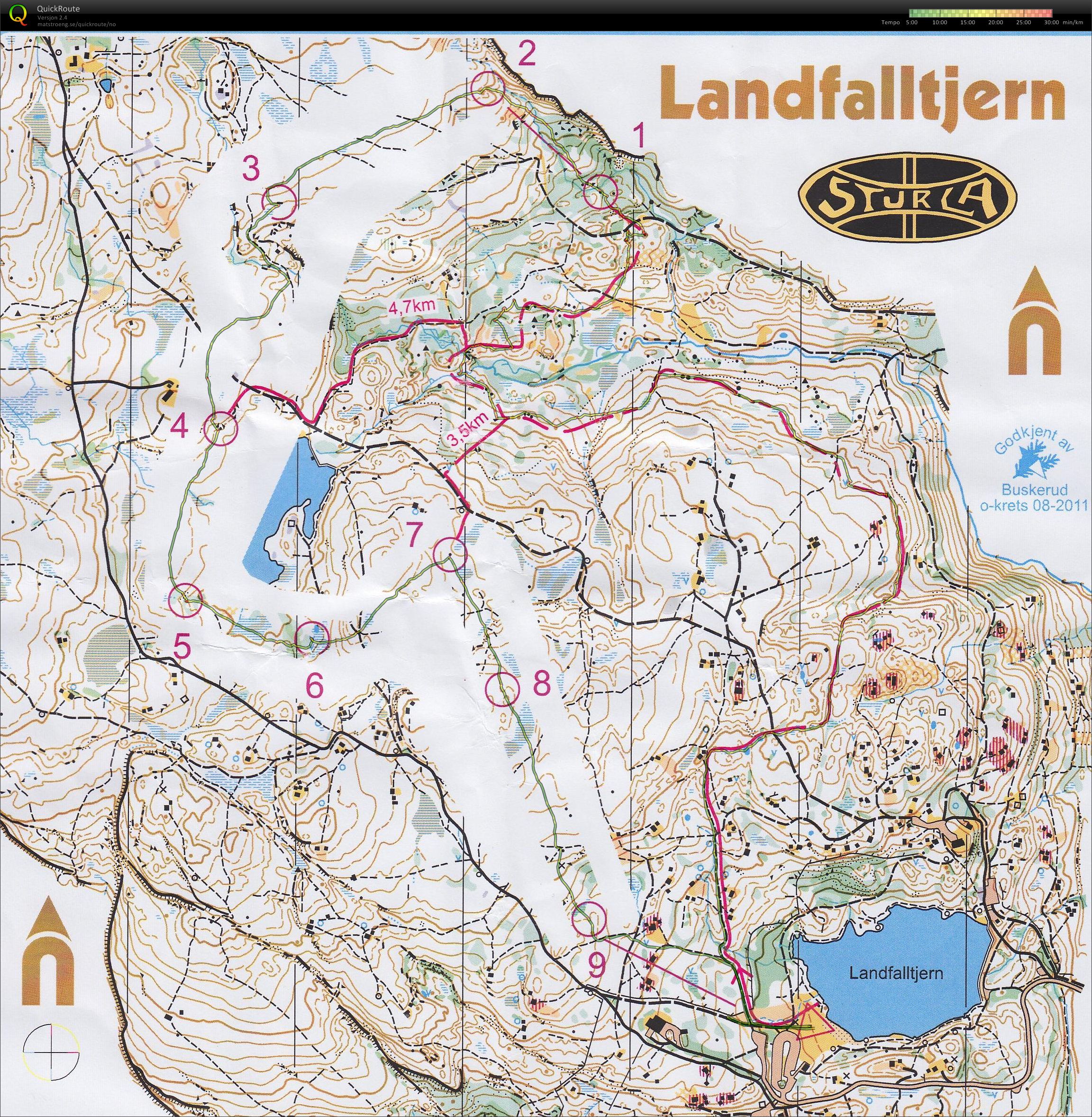 Momentøkt Landfalltjern (2012-08-23)