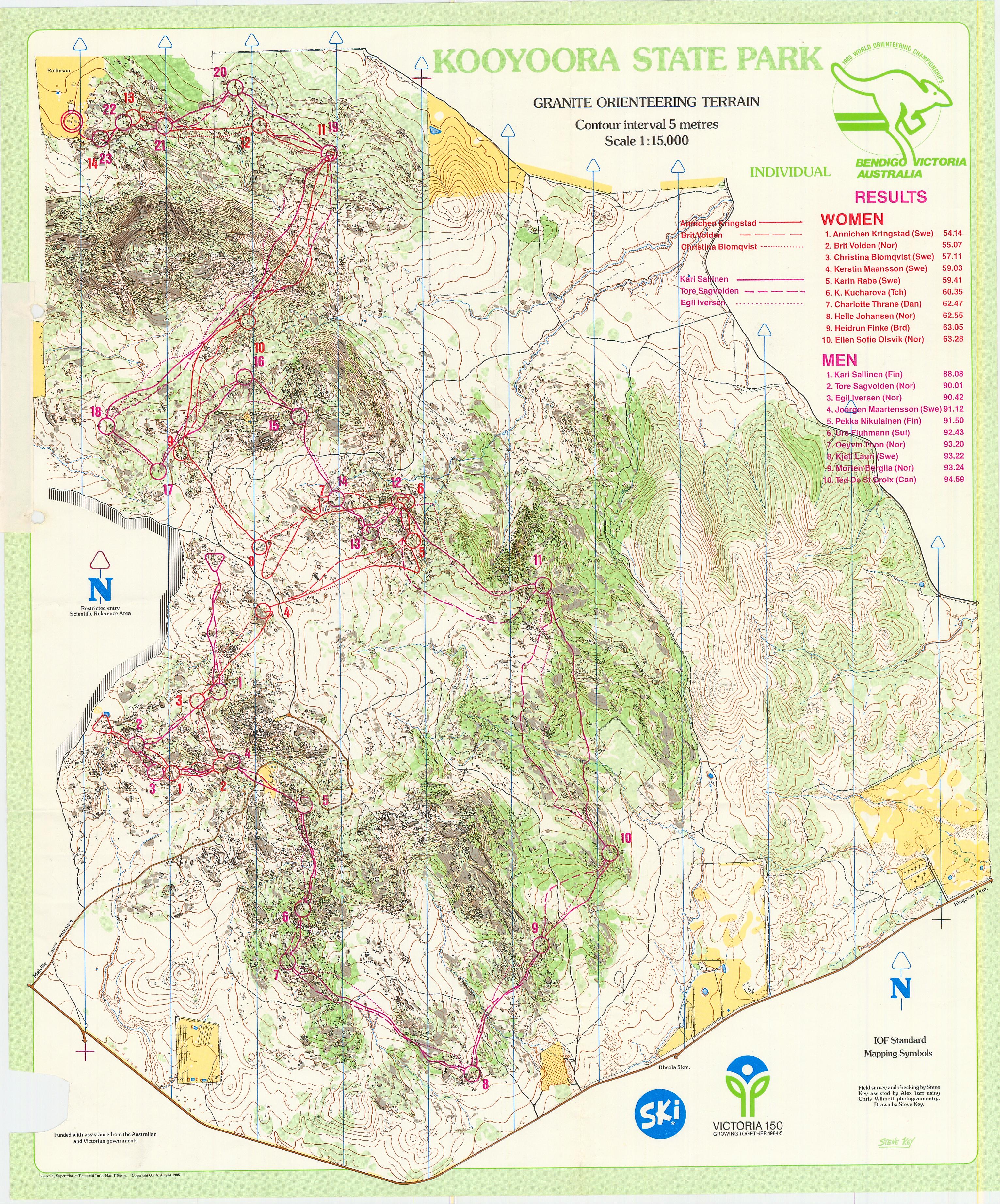 WOC / VM 1985 Bendigo, Australia (04-09-1985)