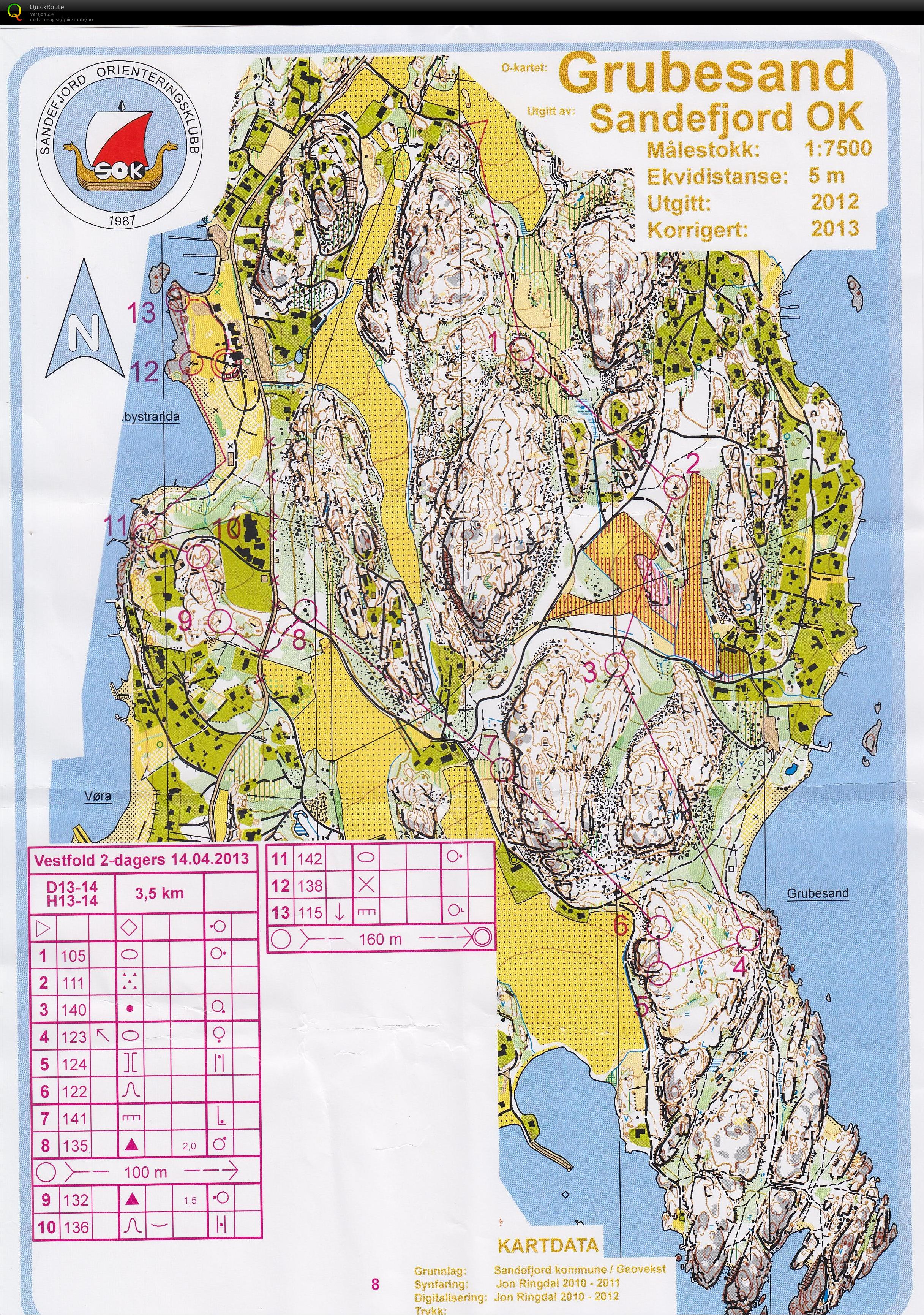 Vestfold 2 Dagers Søndag H13-14 (14-04-2013)