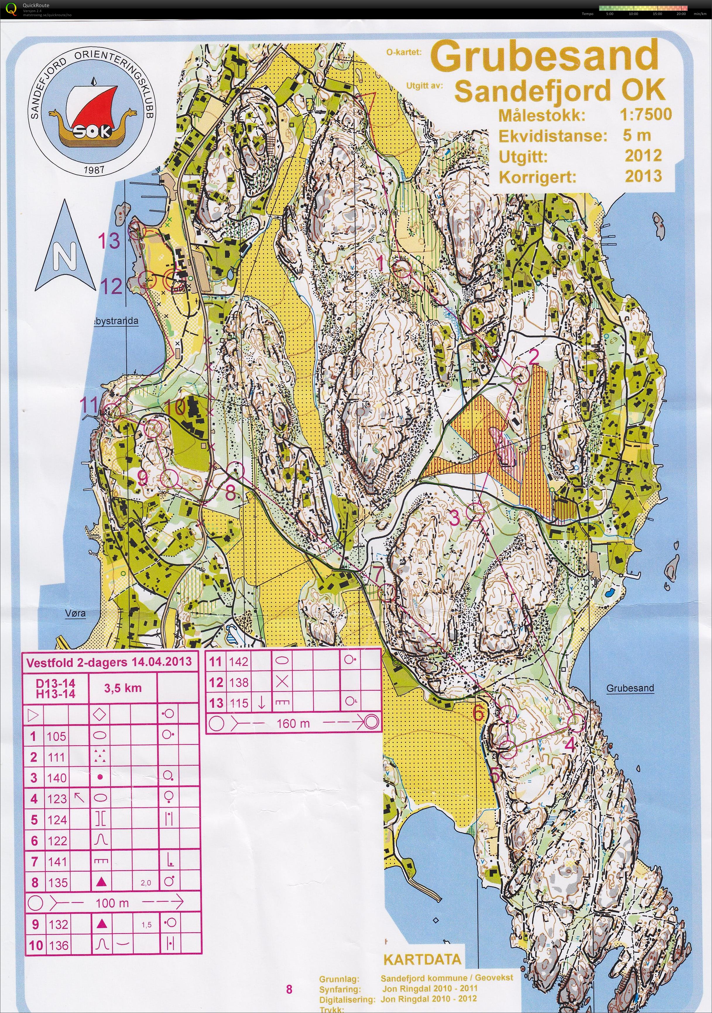 Vestfold 2 Dagers Søndag H13-14 (14-04-2013)