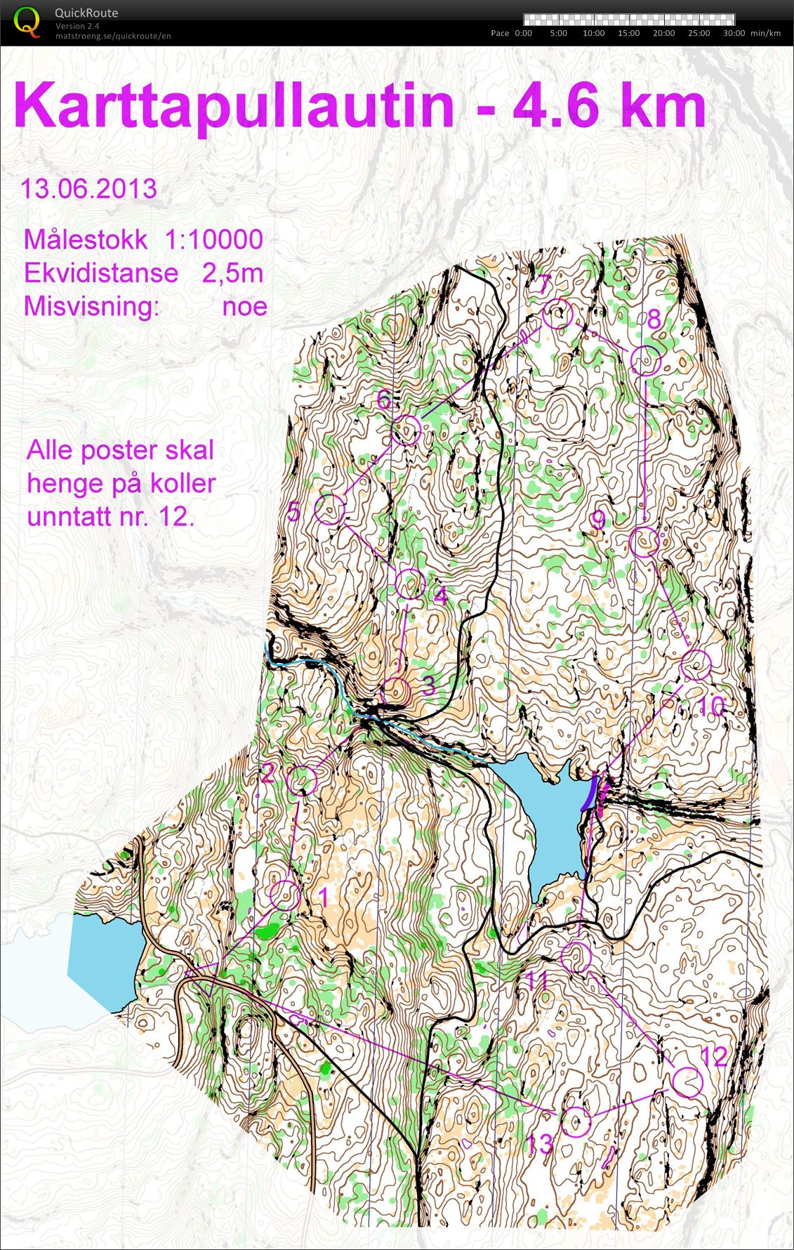 Kart med pullautin (2013-06-13)