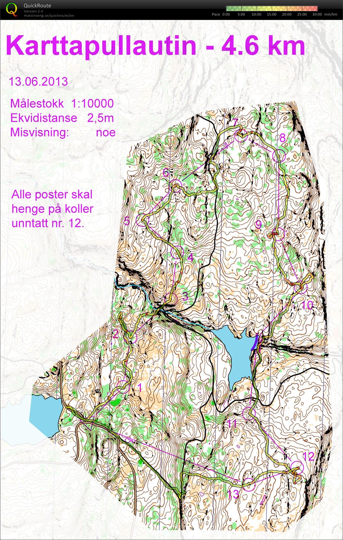 Kart med pullautin (2013-06-13)